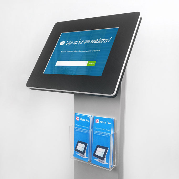Clear Acrylic Brochure Holder for Tablet Kiosk